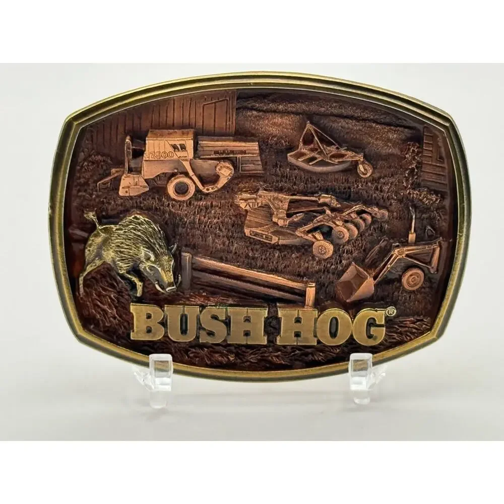 Bush Hog Limited Edition 1981 Belt Buckle Vintage Western Collectible USA